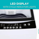 BLACK+DECKER 3.0 Cu. Ft. Portable Washer, 26.5 lb. Capacity Washing Machine, 6 Cycles, Quick Connect Sink Adapter and Drain Hose Included, Transparent Lid & LED Display, BPW30MW, White by CozyNest Decor