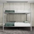 Metal Bunk Bed For Kids, Convertible Bedframe With Ladders & Guardrail by HouseOfZazla