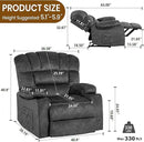 Recliner Chair Manual Modern Ergonomic Lounge Single Sofa Seat Living Room Lounge Recliners on Clearance Foam Filling by CozyNest Decor