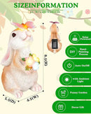 Vermeyen Solar Garden Statues Outdoor Decor-Yard Decorations for Patio,Balcony,Backyard,Lawn Ornaments-Easter Bunny Figurines with LED Light-Unique Birthday Gardening Gifts for Women,Mom,Grandma by CozyNest Decor