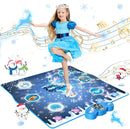 Dance Mat, Ice and Snow 6-Button Princess Dance Mat for Kids Ages 4-8, Bluetooth Music Control, 13 Built-in Music, 6 Game Modes, 3-10 Year Old Girl Gifts by TinyTreasures Baby Boutique