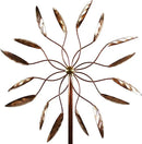 Stanwood Wind Sculpture Kinetic Copper Wind Sculpture, Dual Spinner Spinning Ficus Leaves by CozyNest Decor