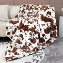 RYNGHIPY Cow Print Blanket for Sofa Couch Double Sided Flannel Animal Design Brown Throw Blanket (Brown, 51''x63'') by CozyNest Decor