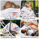 Car Seat Cover Baby, Infant Car Seat Canopy Covers for Newborn Girls Boys, Soft Breathable Minky Carseat Covers Stretchy Multi-Use Nursing Cover for Stroller Baby Car Seat, Daisy Flroal by TinyTreasures Baby Boutique
