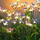 Solar Garden Lights,2packs-16LED,Outdoor Solar Powered Decor for Yard, Patio, Pathway, IP65 Waterproof Butterfly Lights by CozyNest Decor