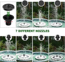 Solar Water Fountain with LED Lights Matte Panel, Built-in 4000 mAH Battery Large Bird Bath Fountains Solar Power with 4 Fixed Rods, Solar Fountain Pump for Pond, Outdoor,Garden,Pool-Multicolor by GreenHaven Gardens