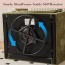 UNITED WE WIN Swivel Barrel Chair - Mid Century Modern Chair, Thick Padded Arm Chair with Solid Metal Base, Comfortable Single Sofa Chair, Swivel Accent Chair for Living Room Bedroom