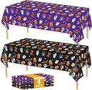 ATFUNSHOP 4 Packs Halloween Tablecloth Disposable Table Cover 54X108 Halloween Decorations Kids Birthday Party Decor for Kids, Spooky Waterproof Spillproof Table Cloth - Perfect for Dinner by CozyNest Decor