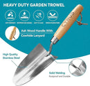 CYRUS 12.6”Garden Trowel,Heavy Duty Large Size Stainless Steel Garden Shovel with Ash Wood Handle,Suitable for Planting,Measuring,Weeding Multi-Functional Garden Spade by GreenHaven Gardens