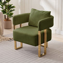 Modern Decorative Chair Teddy Fleece Upholstered And Metal Foot by Unique Piece Furniture