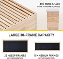 CREWORKS Bee Hive Boxes Starter Kit, 3 Layer Bee House with 10 Medium and 20 Deep Frames & Foundations, Langstroth Beehive for Bee Keeping, Beekeeping Supplies with Plastic Queen Excluder and Nails by GreenHaven Gardens