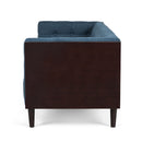 Contemporary Mid-Century Charm 3 Seater Sofa With Button Tufted Waffle Stitching by HouseOfZazla