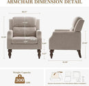 Kidol & Shellder Oatmeal Oversized Accent Chair for Living Room Mid Century Modern Reading Chair with Back Wide Upholstered Comfy Single Sofa Chair Bedroom Lounge Side Corner Boucle Fabric Armchair by CozyNest Decor