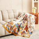 MSGKV Boho Throw Blanket for Couch and Sofa Cotton Cover for Living Room Floral Throw Cozy Blankets (D-Flower and Butterfly, 50" x 60"(Throw)) by CozyNest Decor