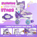 PAPAISON Adjustable Roller Skates for Girls Illuminating Wheels, Kids Toddler Rollerskates Ages 4-6 5-8 8-12 by TinyTreasures Baby Boutique