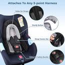 COOLBEBE Upgraded 3-in-1 Babybody Support & Strap Covers Set for Newborn Infant - Extra Soft Car Seat Insert Cushion Pad, Perfect for Carseats, Strollers, Swing, Black by TinyTreasures Baby Boutique