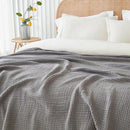 EMME Cotton Blanket Twin XL for Bed Soft Muslin Blankets 66"x90" Lightweight Breathable Layering Bedspread Coverlet All Season Gauze, Grey by CozyNest Decor