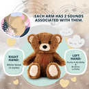 Gemma Joy Bedtime Baby Soothers for Sleep, Cry Activated Heartbeat Stuffed Animal for Baby, Newborn, Calming Light, Lullaby Music, White Noise, Shush, Mother’s Heartbeat - (Brown Bear, Rechargeable) by TinyTreasures Baby Boutique