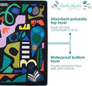 Jumbo Picnic Rug, Large Picnic Mat, 6'7" x 6'7", Outdoor Waterproof Picnic Blanket Beach Mat, Foldable & Waterproof, Picnic Blankets Ideal for Beach & Park, Outdoor Blanket, Rock Candy by TinyTreasures Baby Boutique