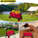 Collapsible Foldable Wagon Cart, Heavy Duty Folding Wagon with Big All-Terrain Beach Wheels, Portable Utility Garden Cart with 330lbs Weight Capacity for Camping Fishing & Outdoor Use by GreenHaven Gardens