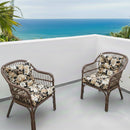Outdoor Chair Cushions Set of 2, 19 x 19 x 4 Inch Tufted Seat Cushions by HouseOfZazla