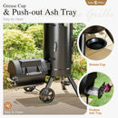 Sophia & William Heavy-Duty Vertical Offset Charcoal Smoker Extra Large Outdoor BBQ Gill with Offset Smoker, 961 SQ.IN. Cooking Area with Warming Tray,Push-out Ash Tray for Event Gathering, Black by GreenHaven Gardens