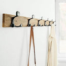 SKOLOO 39-Inch Wood Burnt Coat Rack Wall Mount with 6 Triple Hooks - Ideal for Family Entrances, Classrooms, and Pet Supplies Storage - Perfect Coat Hooks for Wall, Pack of 2 by CozyNest Decor