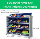 Humble Crew Supersized Toy Storage Organizer with 16 Removable Bins, Grey/Navy – Large Toy Storage for Toddlers Ideal for Kids' Rooms, Playrooms, and Nurseries - Modern Toy Bins for Kids by TinyTreasures Baby Boutique