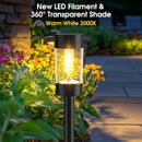 Solar Lights Outdoor, 12 Pack Waterproof Solar Landscape Lighting for Pathway Garden Yard Path Walkway Driveway Lawn Patio Outside Decor, Warm White by GreenHaven Gardens