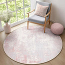 Washable Area Rugs 8ft Non-Slip Modern Abstract Soft for Living Room Entryway Bedroom Nursery, Print Pattern, Grey Pink by TinyTreasures Baby Boutique