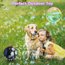 Bubble Machine Automatic Bubble Blower for Kids Toddlers Rechargeable Portable Spherical LED Bubble Maker Electric Auto Rotating 45°/360° Outdoor Toy Birthday Party Wedding (Spherical Black) by TinyTreasures Baby Boutique