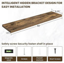 48 Inch Floating Shelves, 12 Inch Deep Floating Shelves for Wall, Floating Shelf with Invisible Brackets, Deep Wall Shelves for Bathroom, Bedroom, Living Room, 1 Pack, Brown by CozyNest Decor