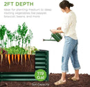 Best Choice Products 4x2x2ft Outdoor Metal Raised Garden Bed, Deep Root Planter Box for Vegetables, Flowers, Herbs, and Succulents w/ 119 Gallon Capacity - Dark Green by GreenHaven Gardens