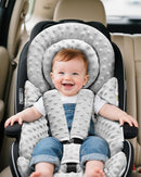 Infant Car Seat Insert with Removable Cushion for Baby Preemie Newborn Infant, Reversible carseat Insert Head Body Support Fits for Stroller, Baby Swing, Rocker, Bouncer, Bassinet - Grey by TinyTreasures Baby Boutique