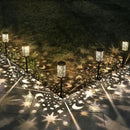 Solar Pathway Lights 6 Pack Star Moon Solar Lights Waterproof Garden Light for Yard Lawn Path Patio Outdoor Decor Gifts Warm White (Modern) by GreenHaven Gardens