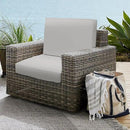 Outdoor Deep Seat Cushion Set 22" x 22", Water Repellent & Fade Resistant Cushion for Patio Furniture, Back & Seat Cushion with Removable Covers for Sofa, Couch, Light Grey by GreenHaven Gardens