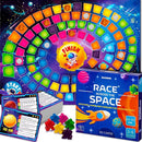 QUOKKA Space Board Game for Kids Ages 8-12 and Families – Fun Space Trivia Game with 50 Cards, Colorful Tokens & Game Board – Learn Planets, Moons Facts – Educational Family Games by TinyTreasures Baby Boutique
