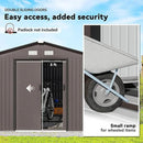 Outsunny 11' x 9' Outdoor Storage Shed, Garden Tool Metal Shed with Foundation Kit, Double Lockable Door, Air Vents and Sloping Roof, for Backyard, Patio, Lawn, Brown by GreenHaven Gardens