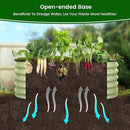 Olle 17" Tall 42" Round Raised Garden Bed Metal Raised Beds for Gardening, Large Planter Box Round Raised Garden Beds Outdoor for Vegetables, Sage Green by GreenHaven Gardens