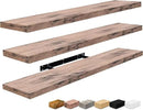 Sorbus Floating Shelves for Wall - 35 Inch Long Bathroom Shelves, Wall Decor for Bedroom, Kitchen, Living Room & Book Storage - Mounted Floating Shelf with Invisible Brackets (Mahogany, 3 Pack) by CozyNest Decor
