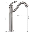 Yescom 13" Bathroom Bar Sink Vessel Faucet Brushed Nickel