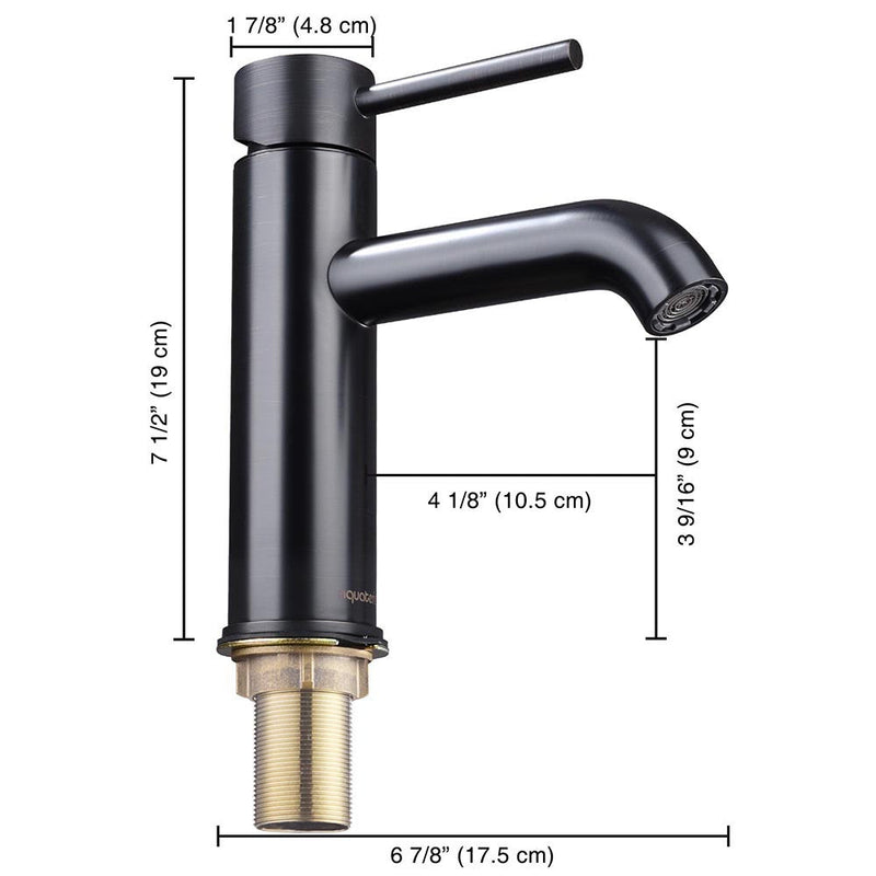 Aquaterior Bathroom Sink Faucet 1-Handle Cold & Hot, 7.5"H