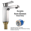 Aquaterior Bathroom Faucet Single Hole Square 1-Handle Cold Hot 7.5"H