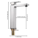Aquaterior Bathroom Vessel Faucet Square Cold & Hot 10.4"H