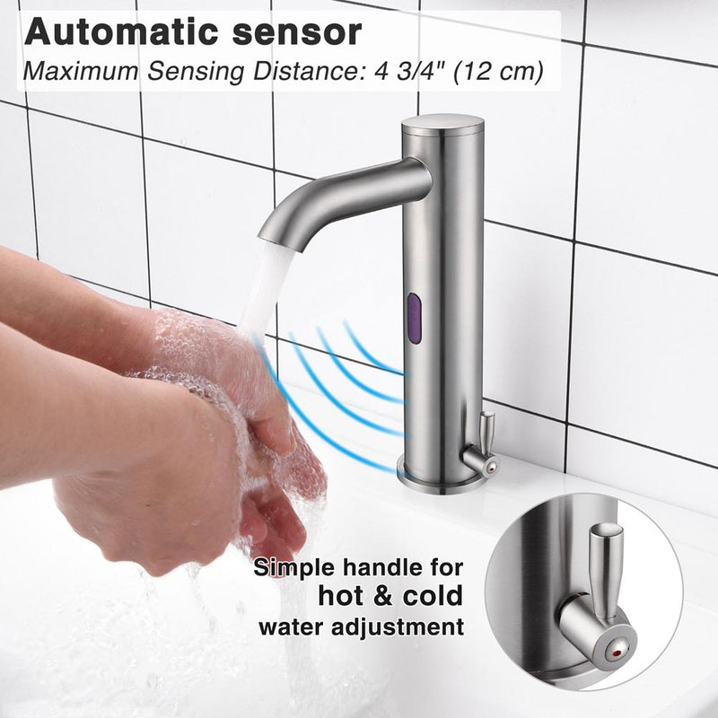 Aquaterior Touchless Lavatory Sink Faucet Hot & Cold 10"