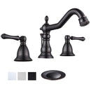 Aquaterior Widespread Faucet w/ Drain 3-Hole 2-Handle Cold Hot 6"H