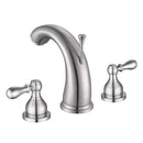 Aquaterior Widespread Faucet w/ Drain 3-Hole 2-Handle Cold Hot 4.7"H