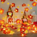 2 Pack & Timer - Fall Garland with Pumpkin Lights Halloween Fall Decor for Home 60LED 20Ft Enlarged Maples Leaves Halloween Garland Lights Indoor Battery Operated Thanksgiving Decor Wedding Christmas by CozyNest Decor