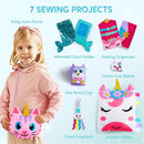 Klever Kits 7 Sewing Projects- My First Kids Sewing Kit- Easy DIY Arts and Crafts for Girls, Craft Kits, Birthday Gifts for Kids Aged 6+, Unicorn and Mermaid Pillow by TinyTreasures Baby Boutique