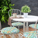 Indoor/Outdoor Chair Cushions 16x17 Inch, Patio Chair Cushions with Ties, All Weather Seat Cushions for Patio Furniture Home Garden Chair Use, Set of 4,Acapa Opal Geometric by GreenHaven Gardens